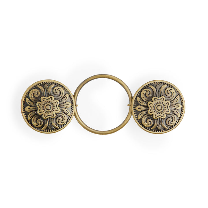 Embrace Patented Fashion Fastener - Brass Flower