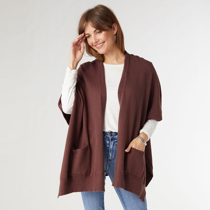 Alani Lightweight Cardigan with Pockets - Raisin