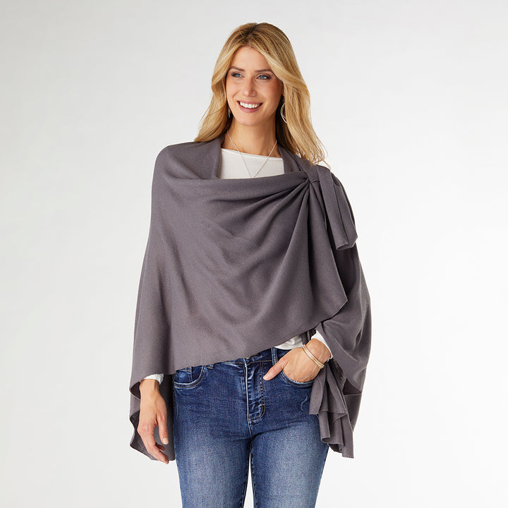 Kiara Pull Thru Wrap - Cloudy Grey